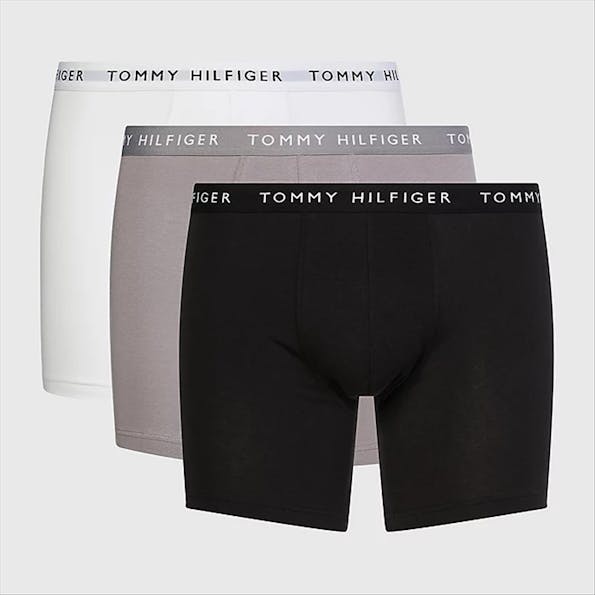 Tommy Hilfiger Underwear - Zwart-grijs-witte Brief 3-pack boxershorts