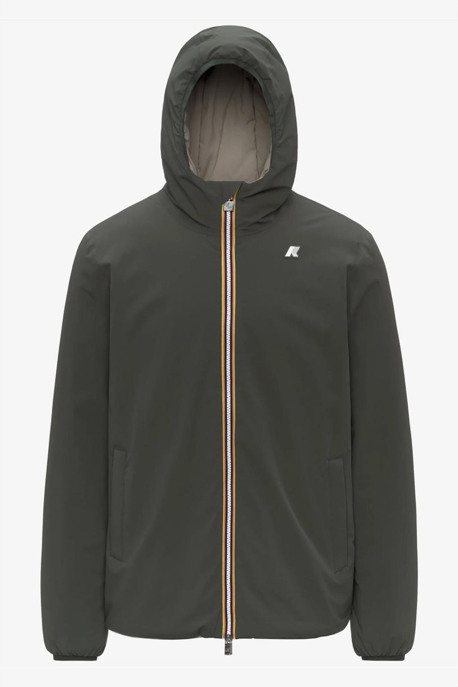 K-Way - Kaki-Beige Jack St Warm Double jas