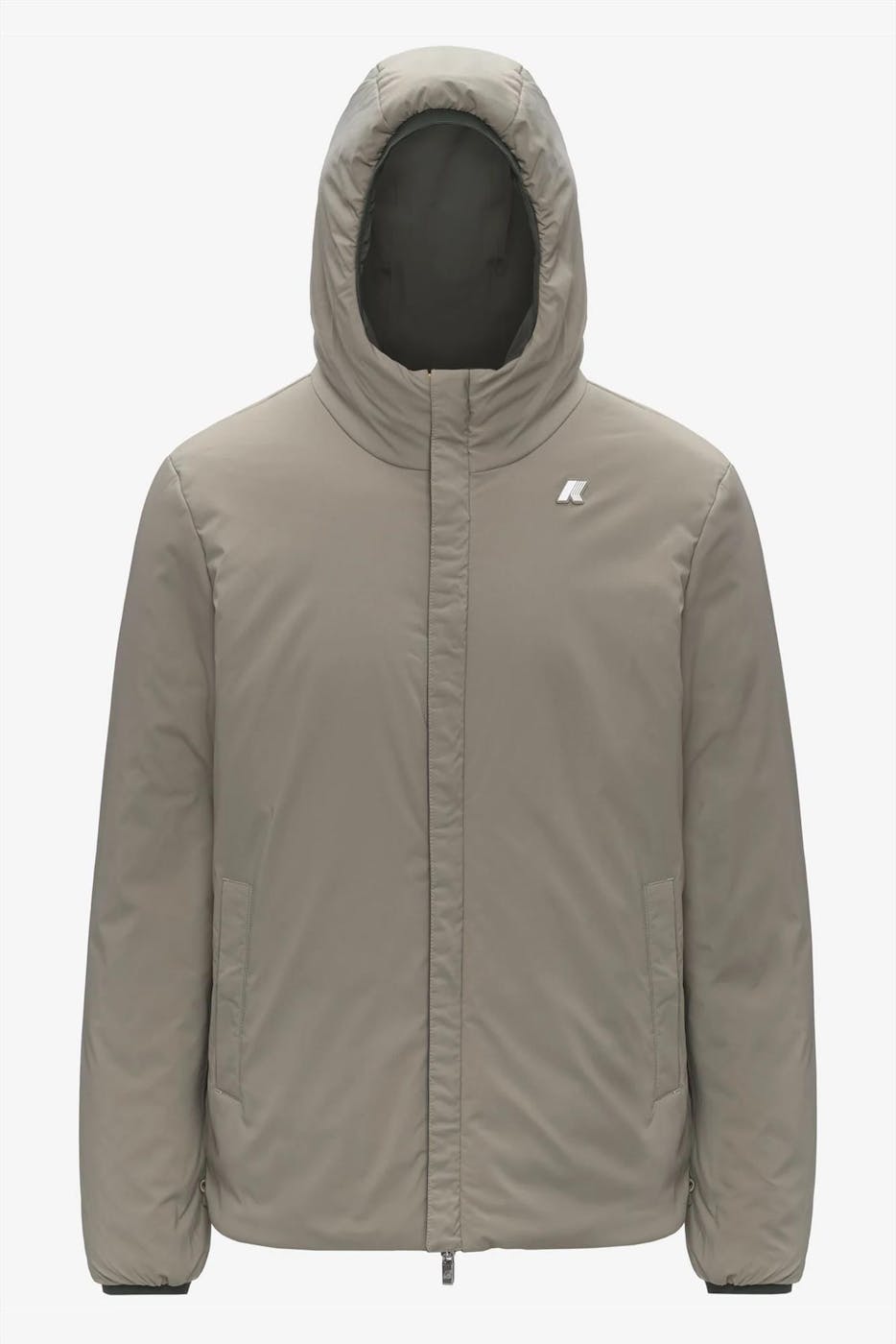 K-Way - Kaki-Beige Jack St Warm Double jas