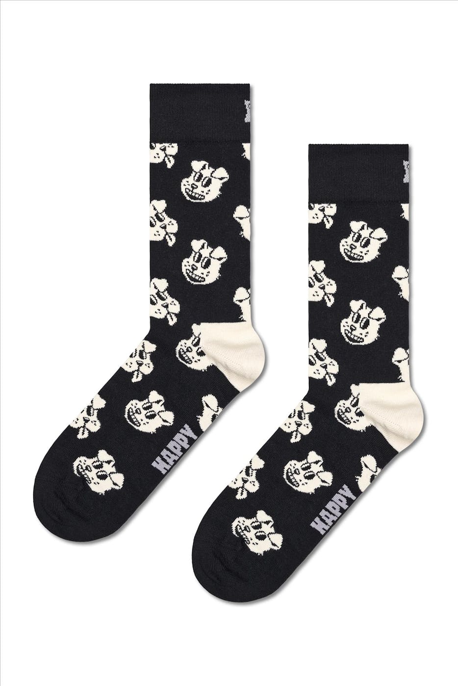 Happy Socks - Zwarte Doggo Sokken, maat: 36-40