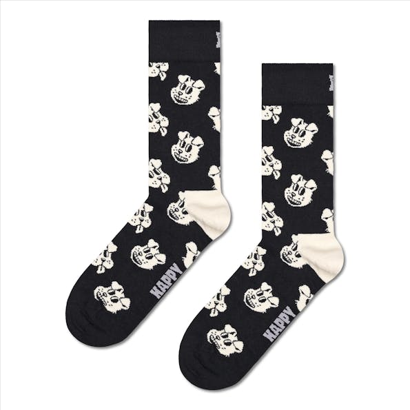 Happy Socks - Zwarte Doggo Sokken, maat: 36-40
