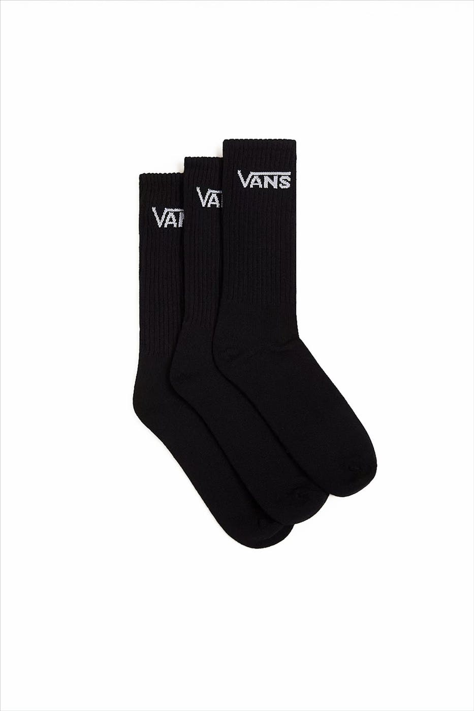 Vans - Zwarte Classic 3-pack sokken, maat: 42,5-47