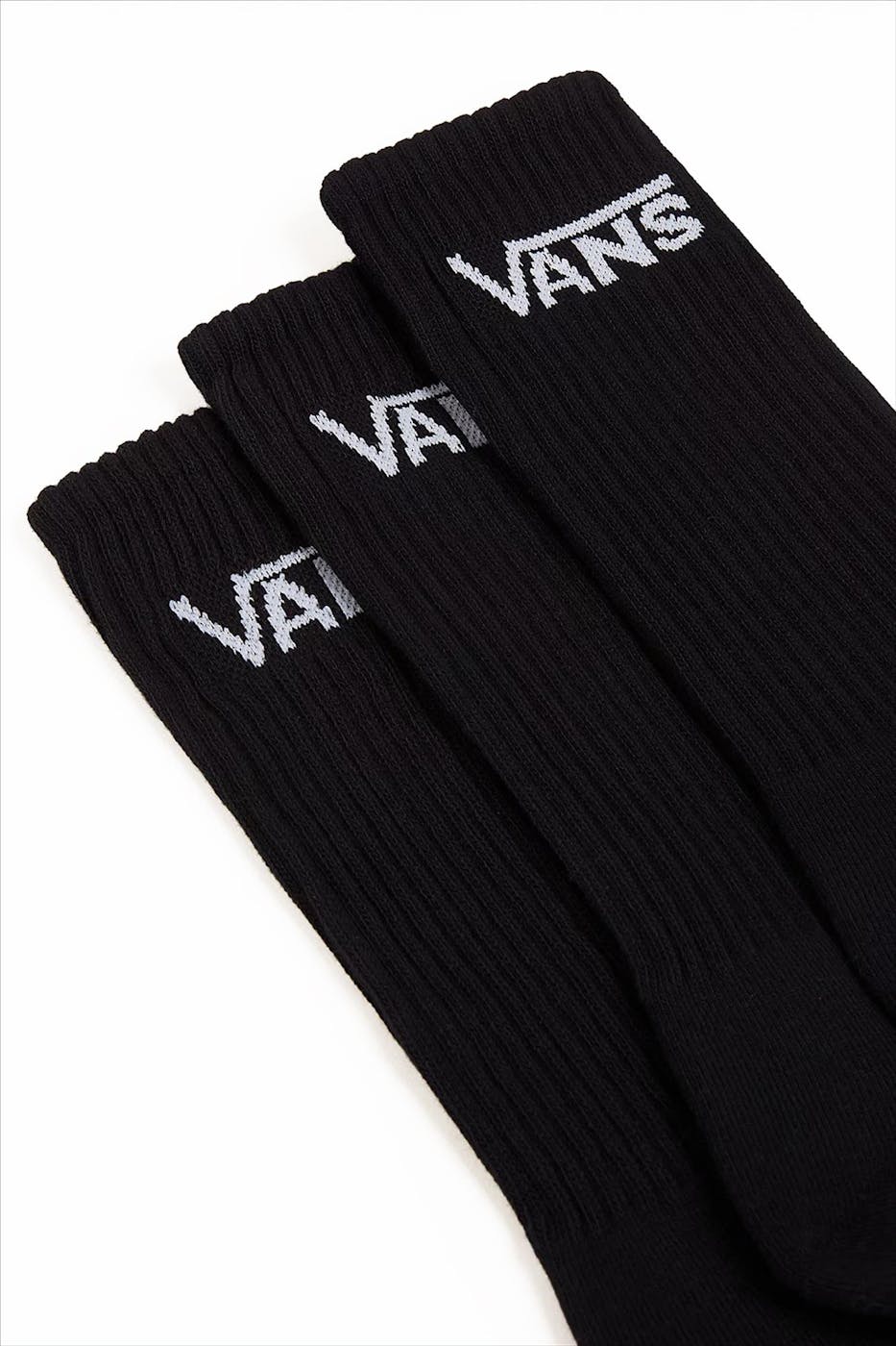 Vans - Zwarte Classic 3-pack sokken, maat: 42,5-47