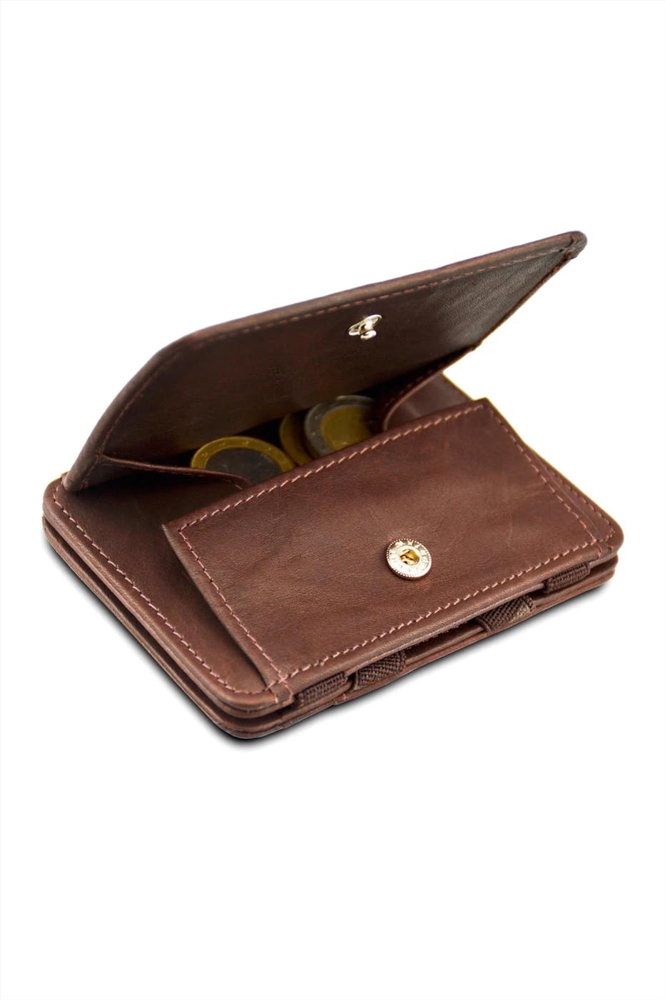 Hunterson - Bruine Magic Coin Wallet portefeuille
