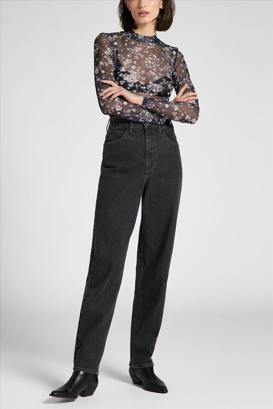 Lee - Donkerblauwe Stella Tapered jeans