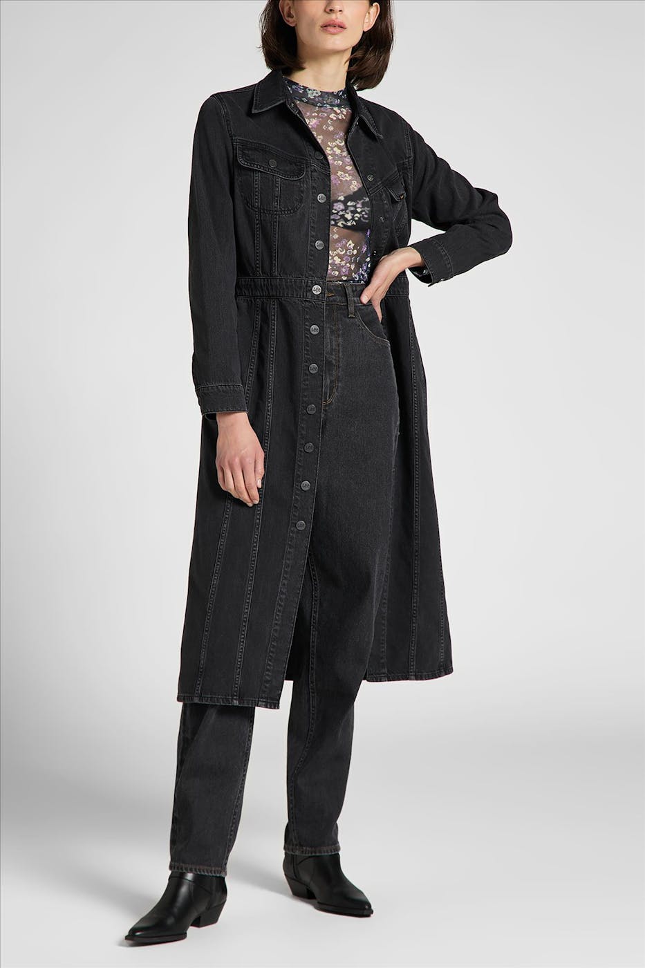 Lee - Donkerblauwe Stella Tapered jeans