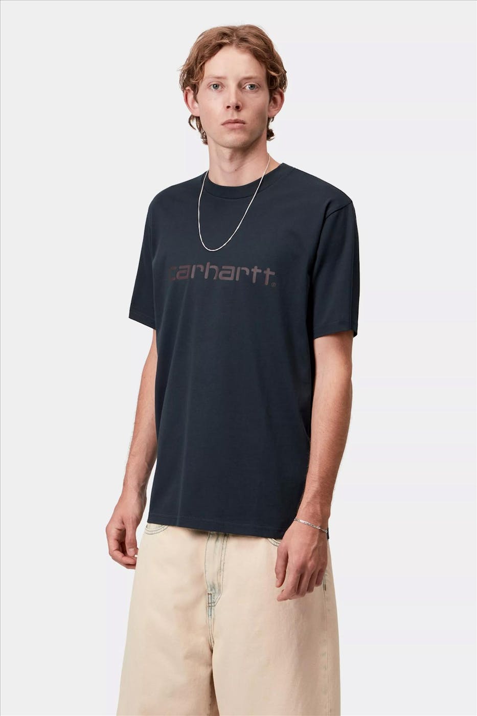 Carhartt WIP - Donkerblauwe Script T-shirt