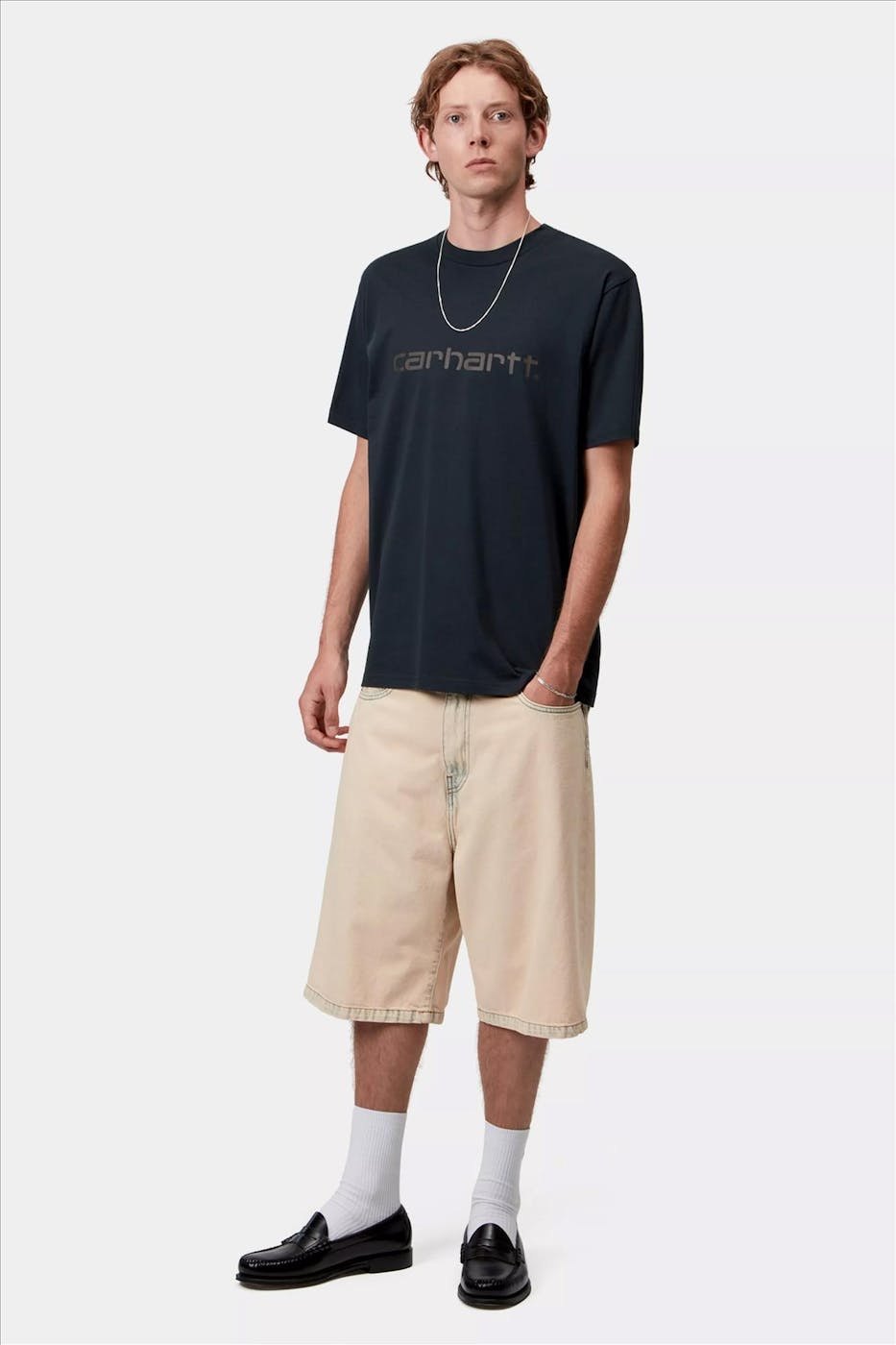 Carhartt WIP - Donkerblauwe Script T-shirt