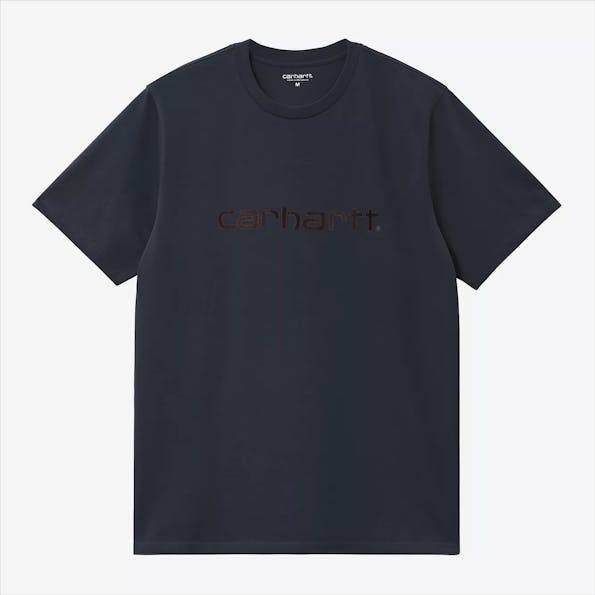 Carhartt WIP - Donkerblauwe Script T-shirt