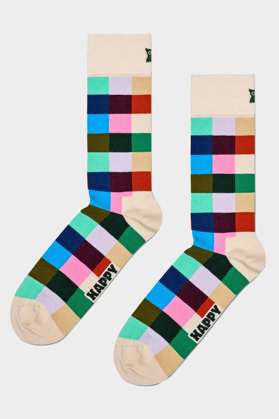 Happy Socks - Multicolor Rainbow Check sokken, maat: 41-46