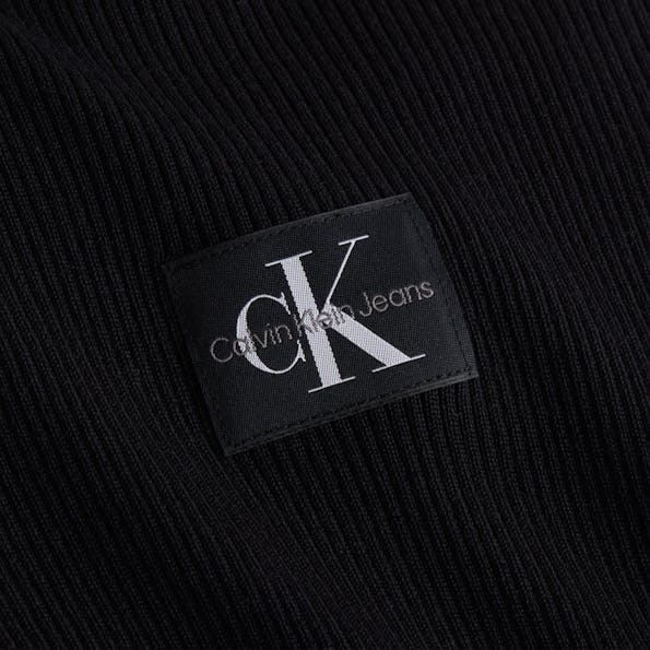 Calvin Klein Jeans - Zwarte Geribbelde coltrui