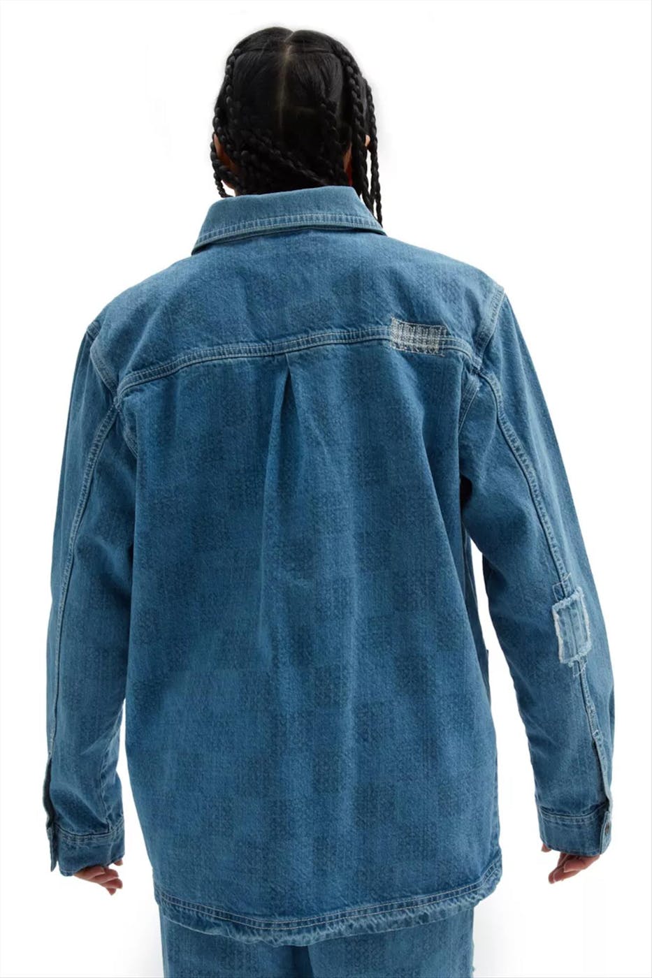 Vans  - Lichtblauwe Mended Check jeansjas