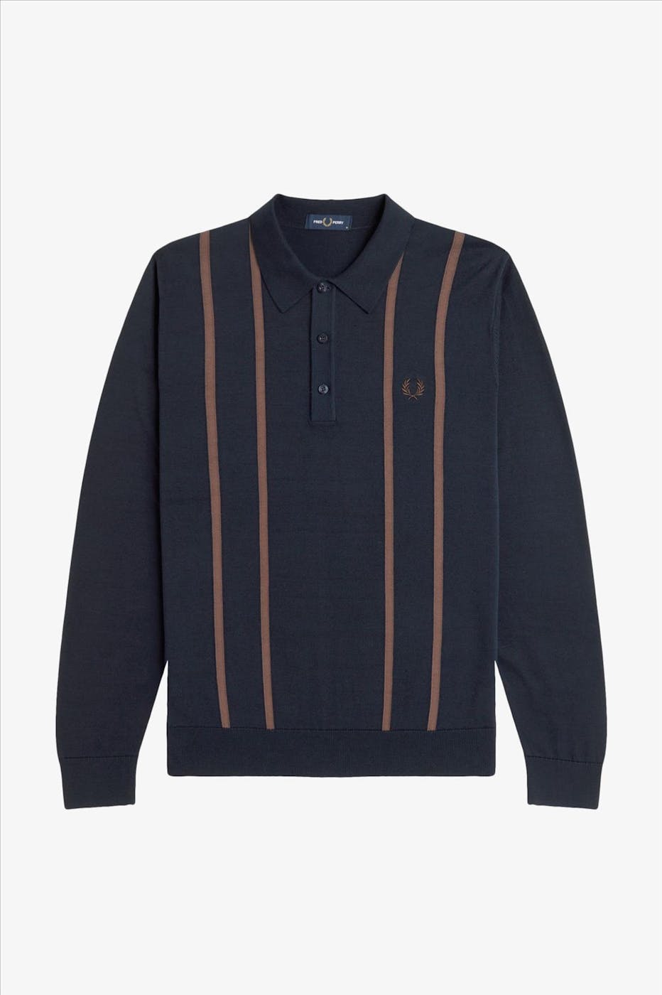 Fred Perry - Donkerblauwe Vertical Stripe polotrui