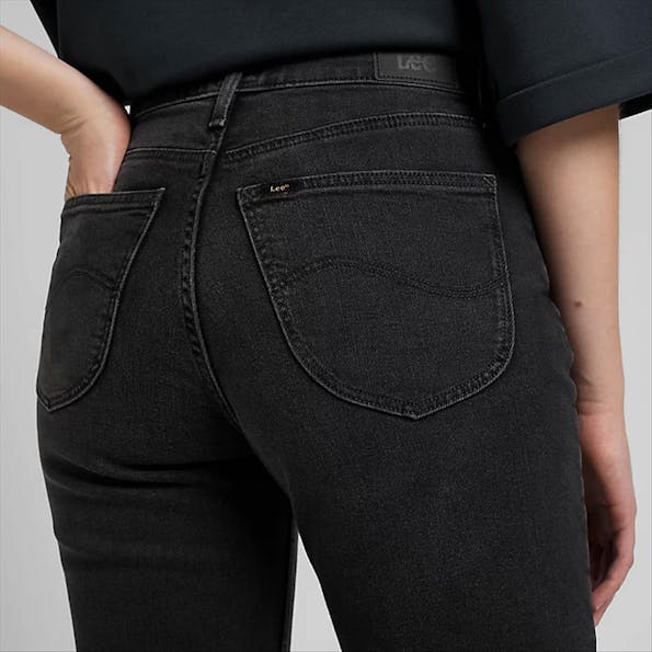 Lee - Zwarte Carol Cropped Straight jeans