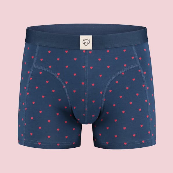 A'dam - Donkerblauwe Hartjes boxershort