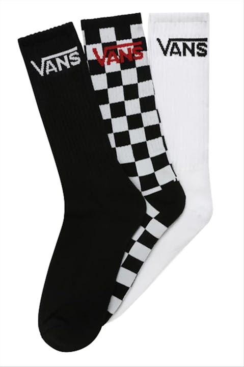 Vans  - Zwart-witte Logo 3-pack sokken