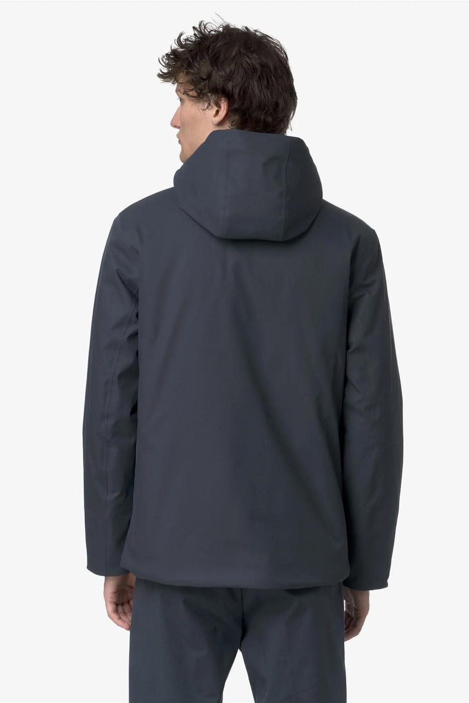 K-Way - Grijsblauwe Jacko Twill Marmotta jas