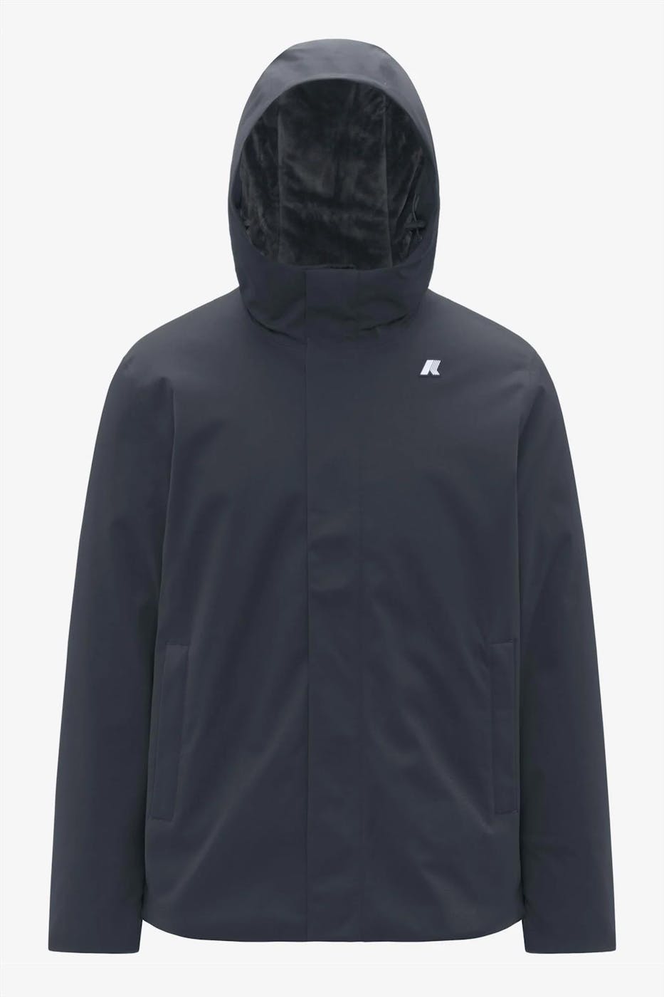 K-Way - Grijsblauwe Jacko Twill Marmotta jas
