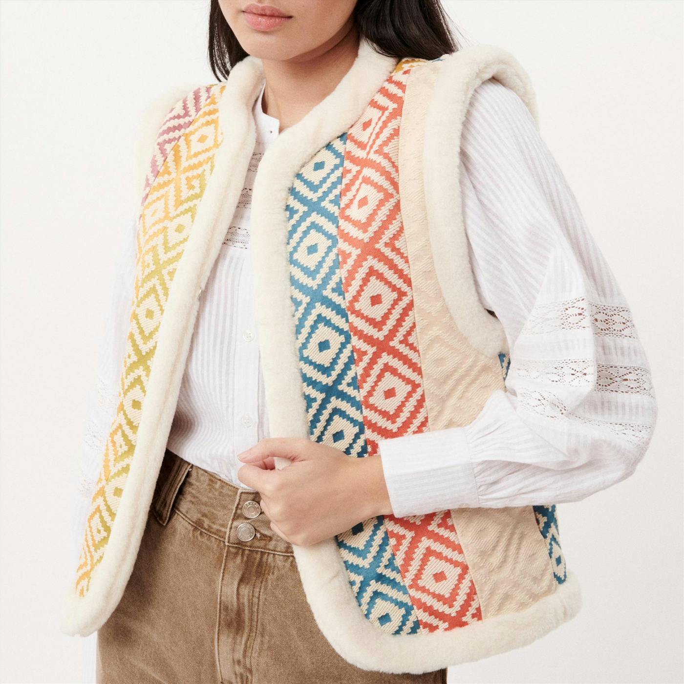 FRNCH - Ecru Roxy blouse