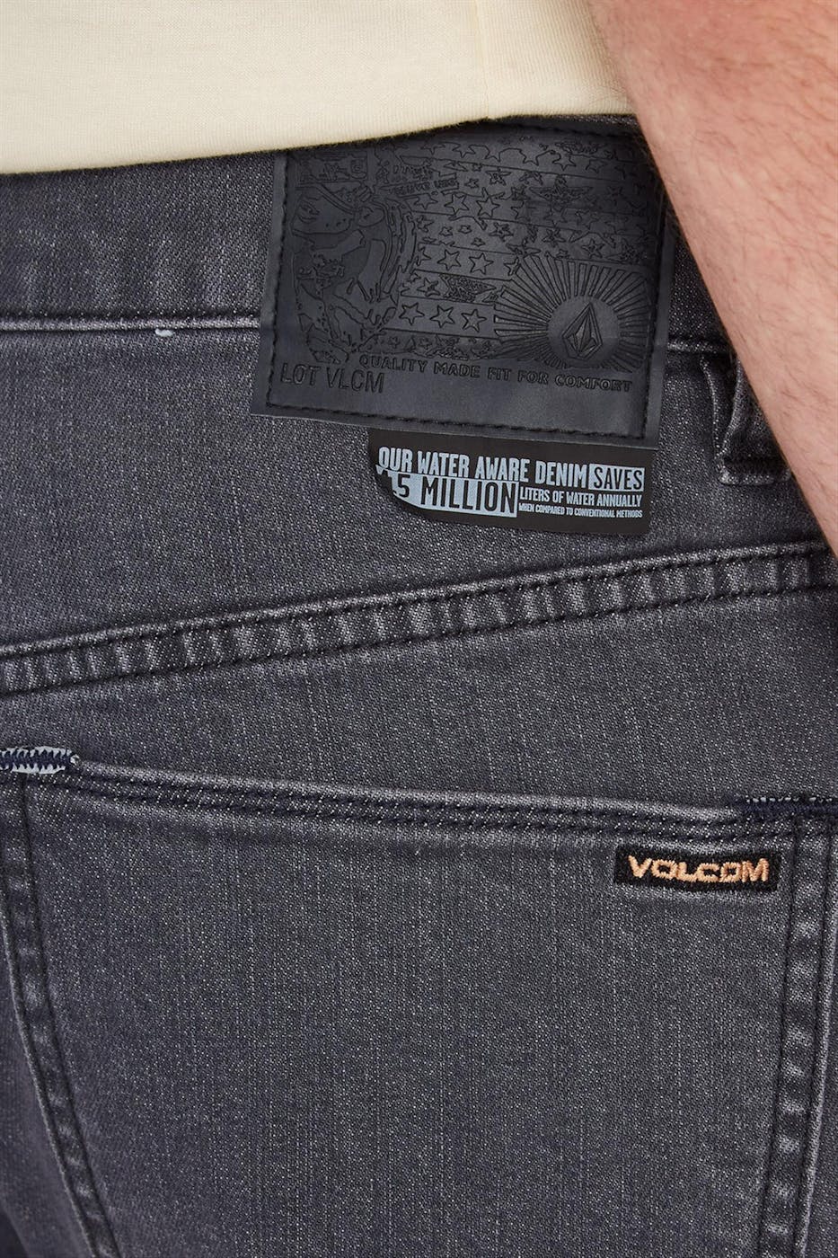 Volcom - Donkergrijze Modown jeansbroek