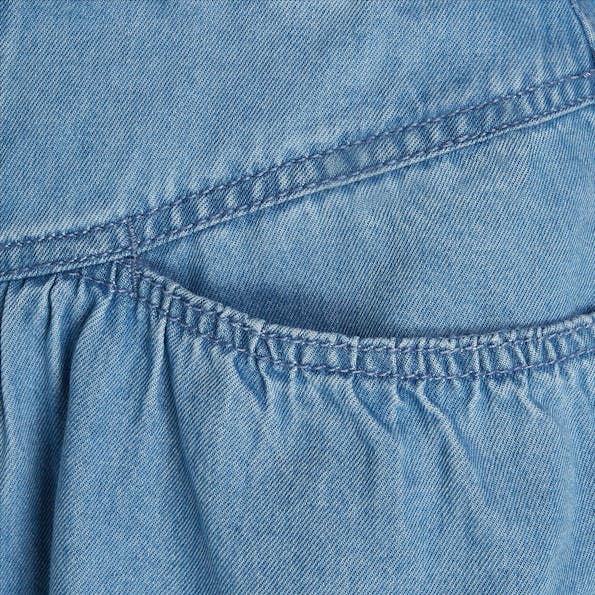 Tommy Jeans - Blauwe Chambray jeansrok