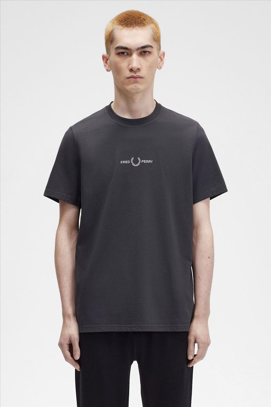 Fred Perry - Donkergrijze Embroidered T-shirt