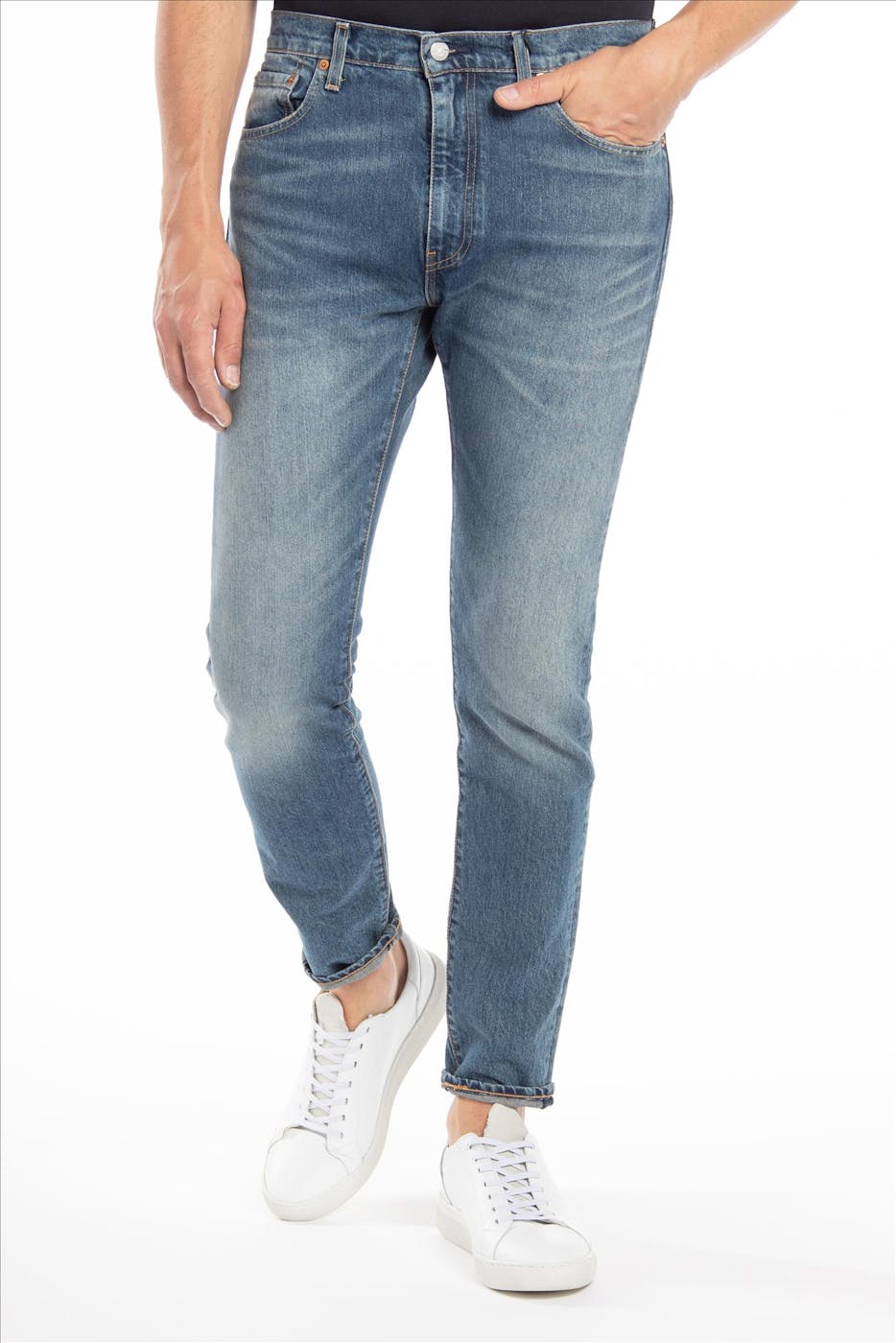 Levi's - Beigeblauwe 512 slim tapered jeans