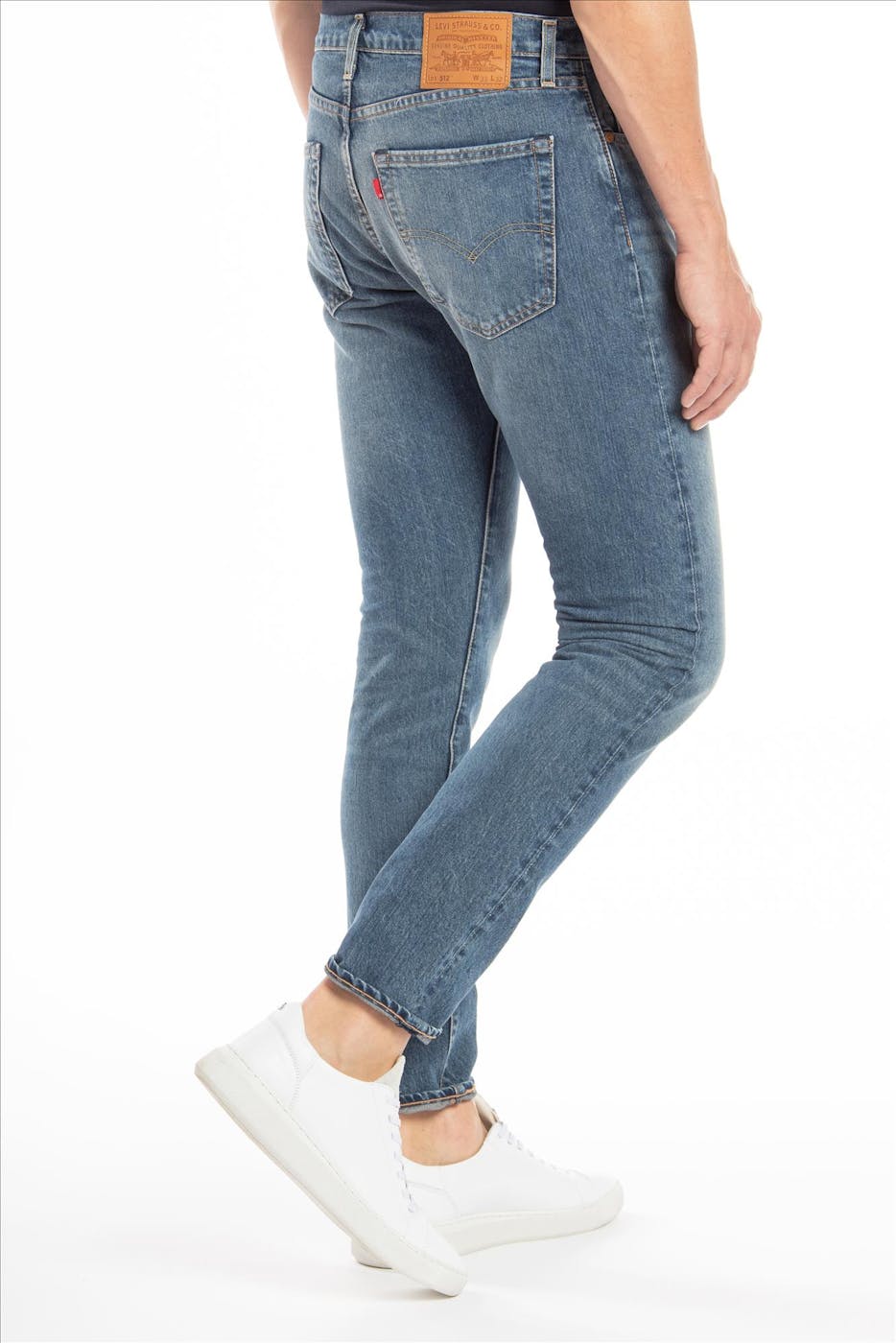 Levi's - Beigeblauwe 512 slim tapered jeans