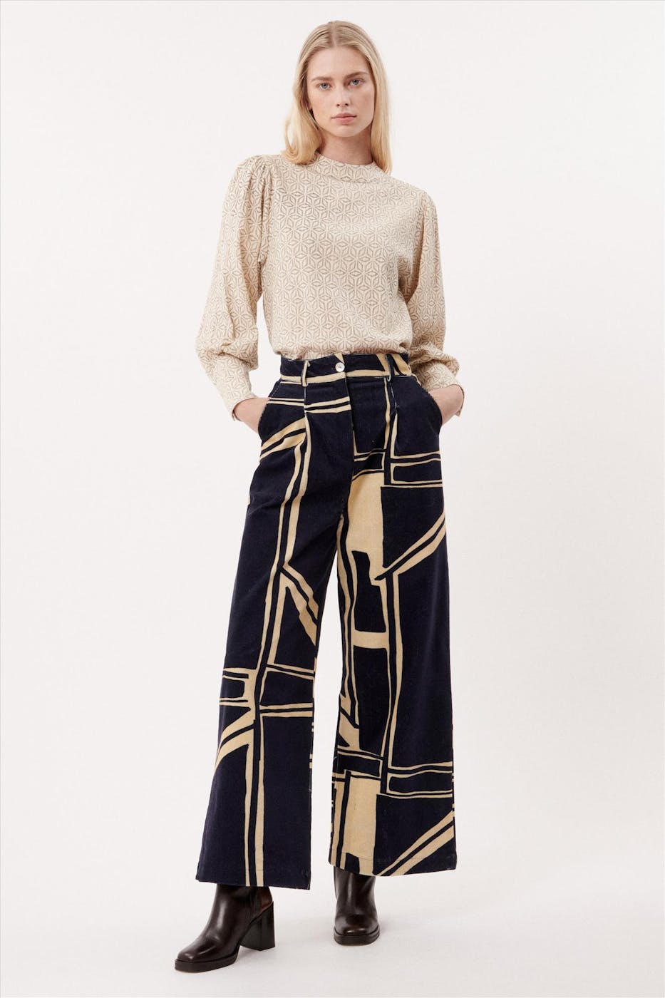 FRNCH - Donkerblauwe Pacanier broek