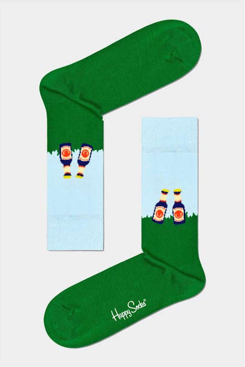 Happy Socks - Lichtblauw-groene Picnic Time Sokken, maat:36-40