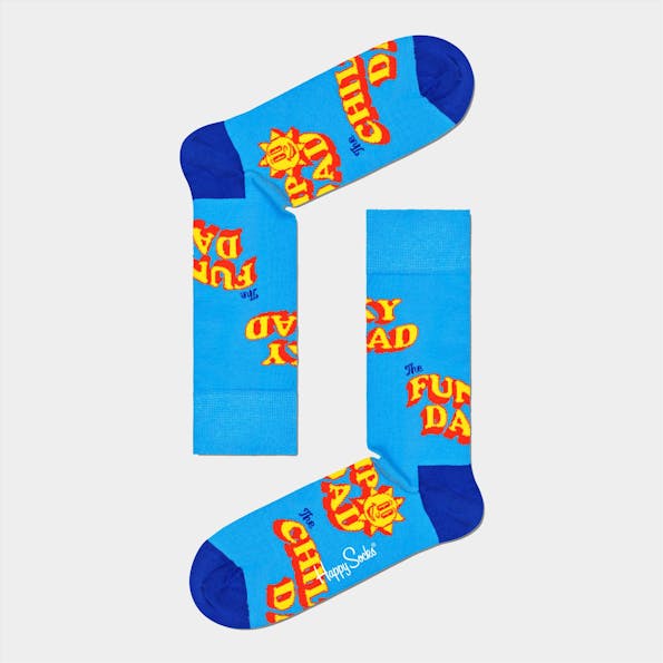 Happy Socks - Blauwe Number One Chill Dad Sokken, maat: 41-46
