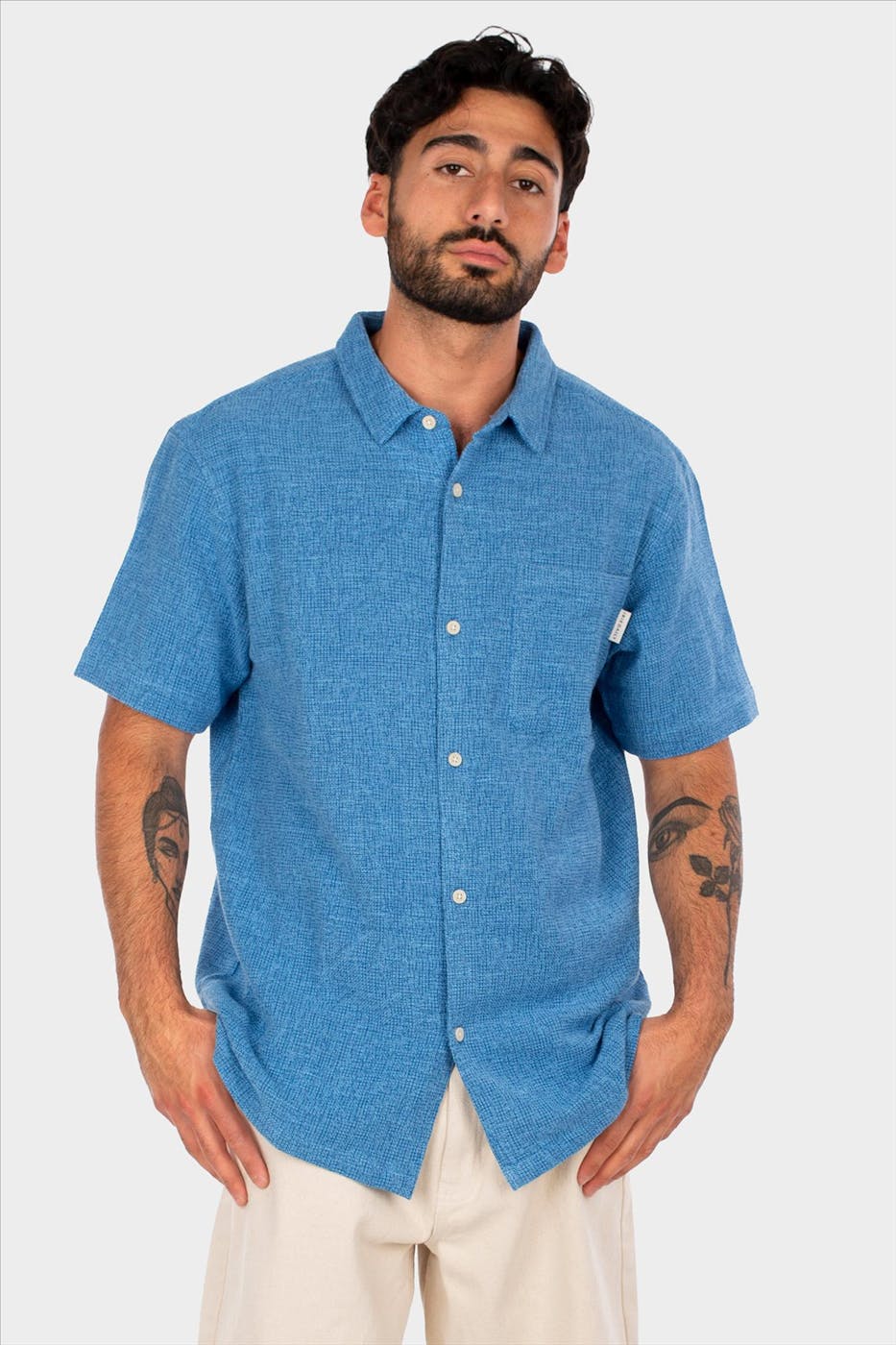 Iriedaily - Blauw Sammy Summer hemd