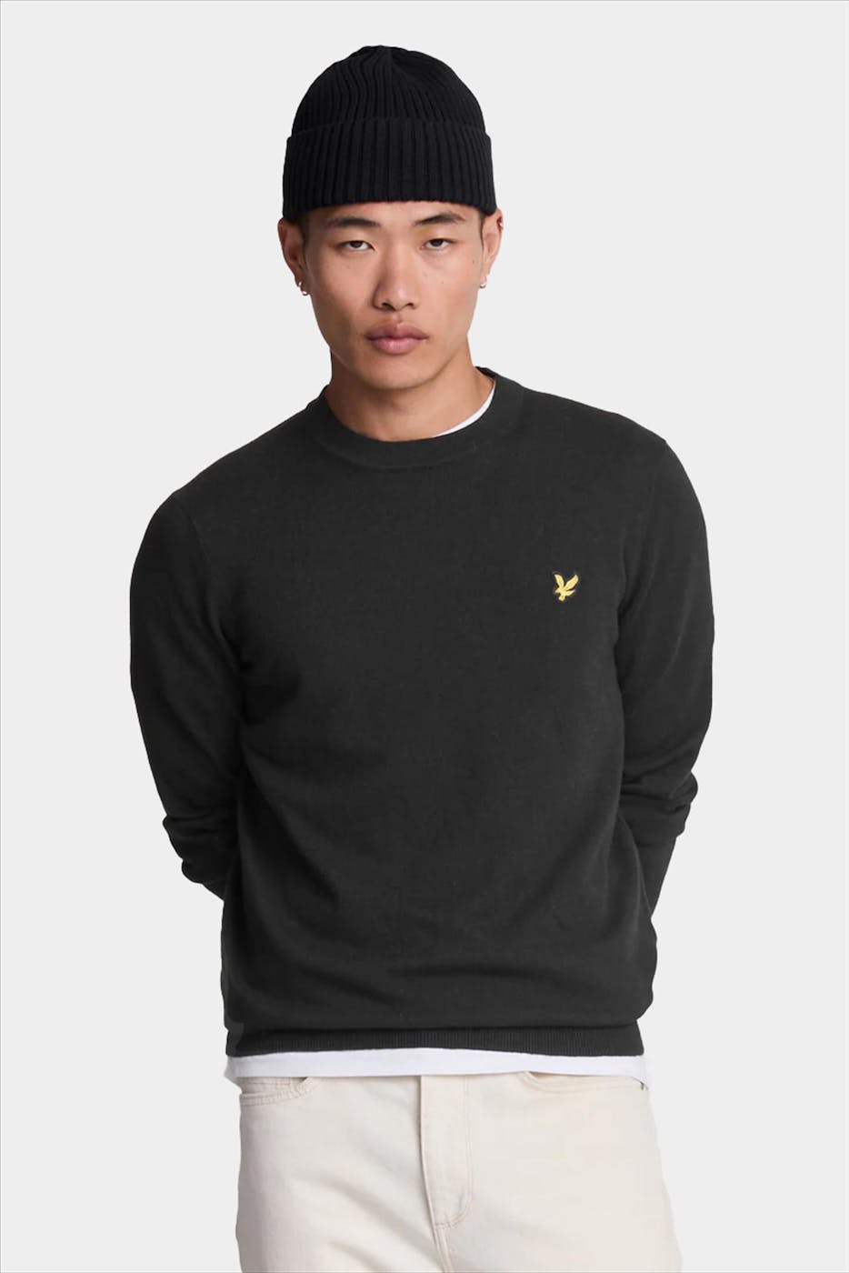 Lyle & Scott - Zwarte Merino trui