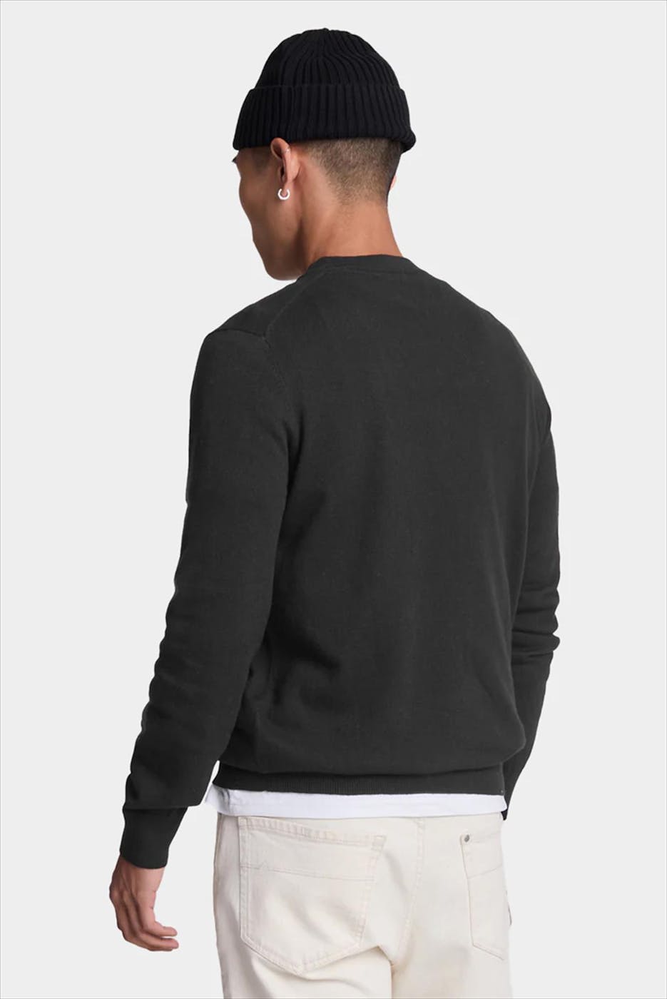 Lyle & Scott - Zwarte Merino trui