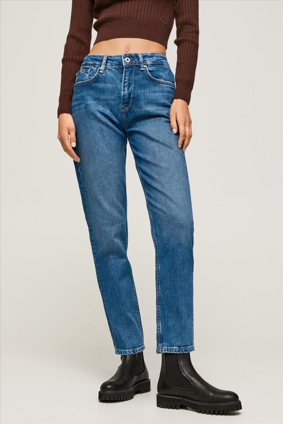 Pepe Jeans London - Blauwe Mary Straight jeans