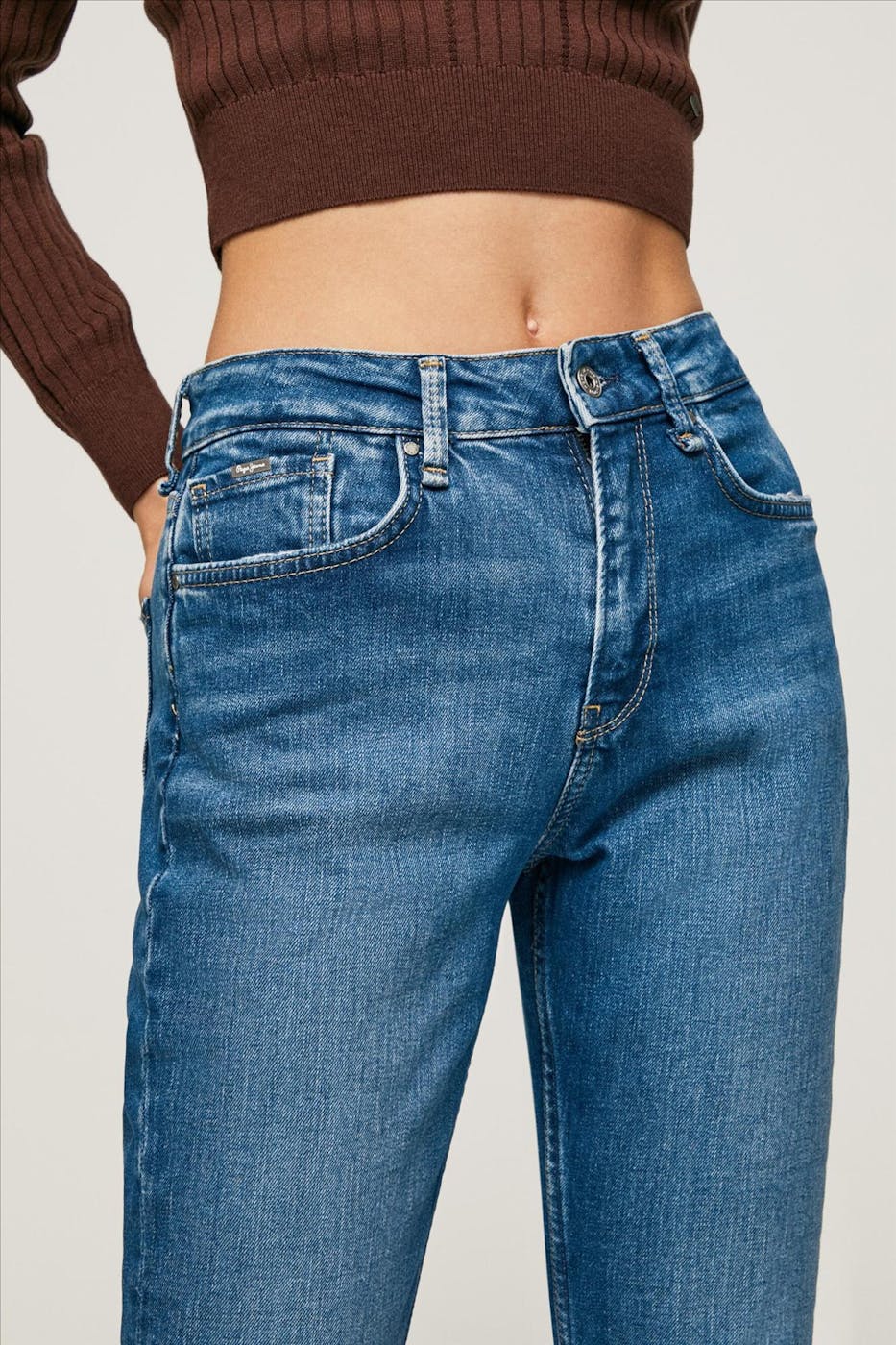 Pepe Jeans London - Blauwe Mary Straight jeans