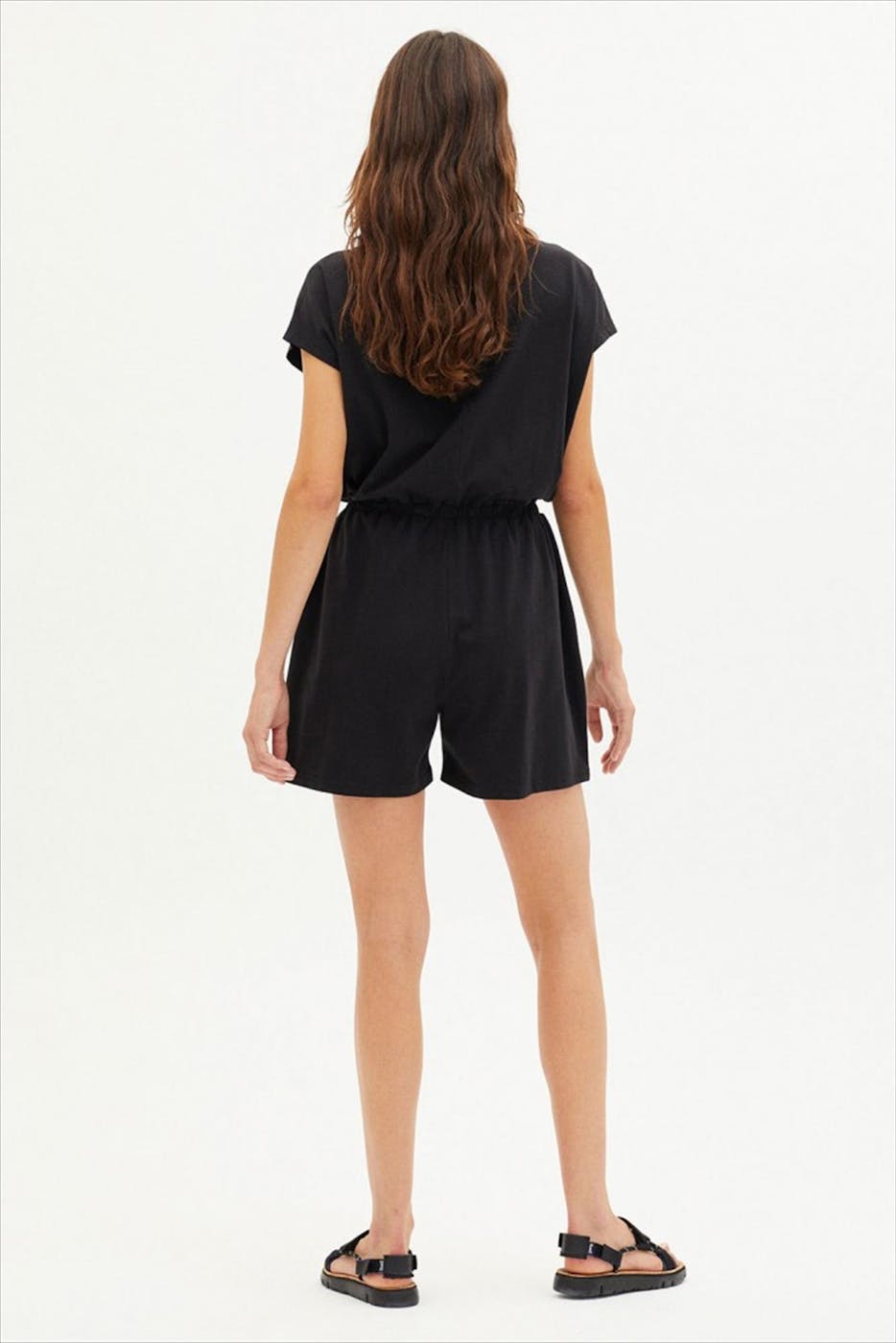 Thinking Mu - Zwarte Voltaire jumpsuit