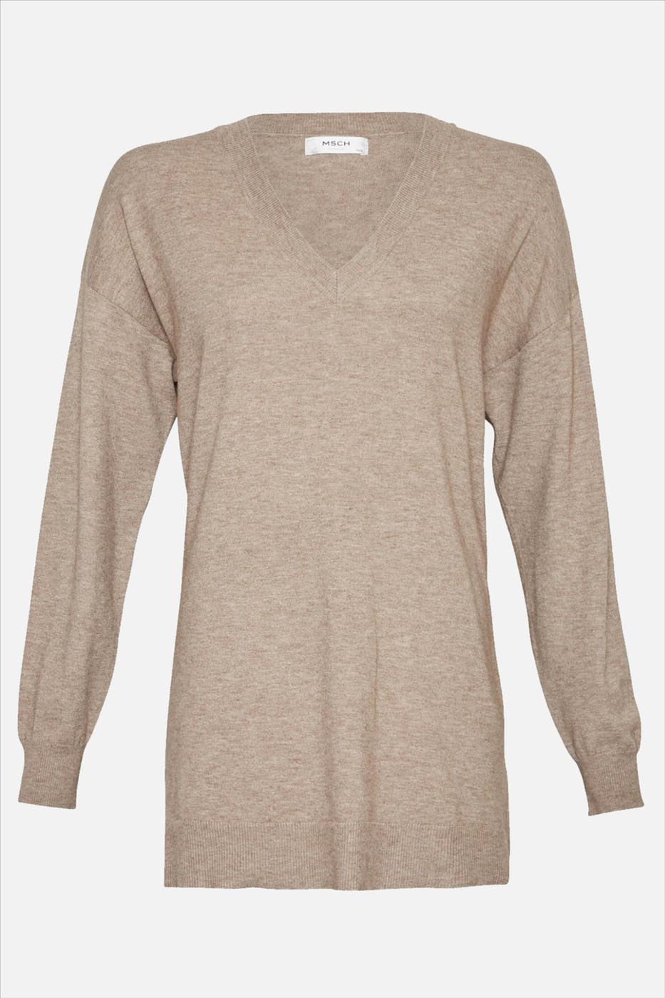 MOSS COPENHAGEN - Beige Galine Rachelle V-Neck trui