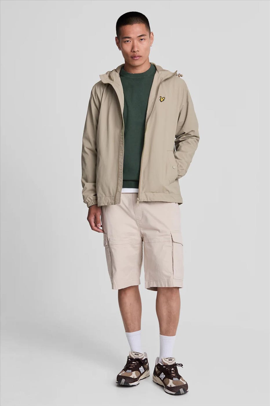 Lyle & Scott - Donkergroene Merino Wol trui
