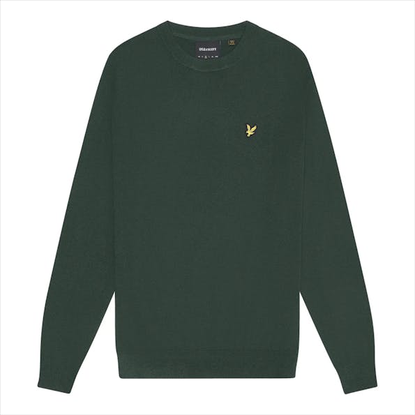 Lyle & Scott - Donkergroene Merino Wol trui