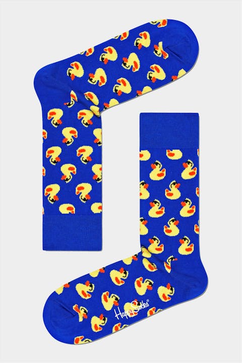 Happy Socks - Hoogblauwe Rubber Duck Sokken, maat:36-40