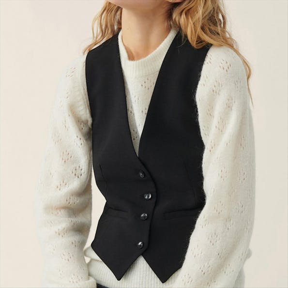 MOSS COPENHAGEN - Zwarte Agda waistcoat