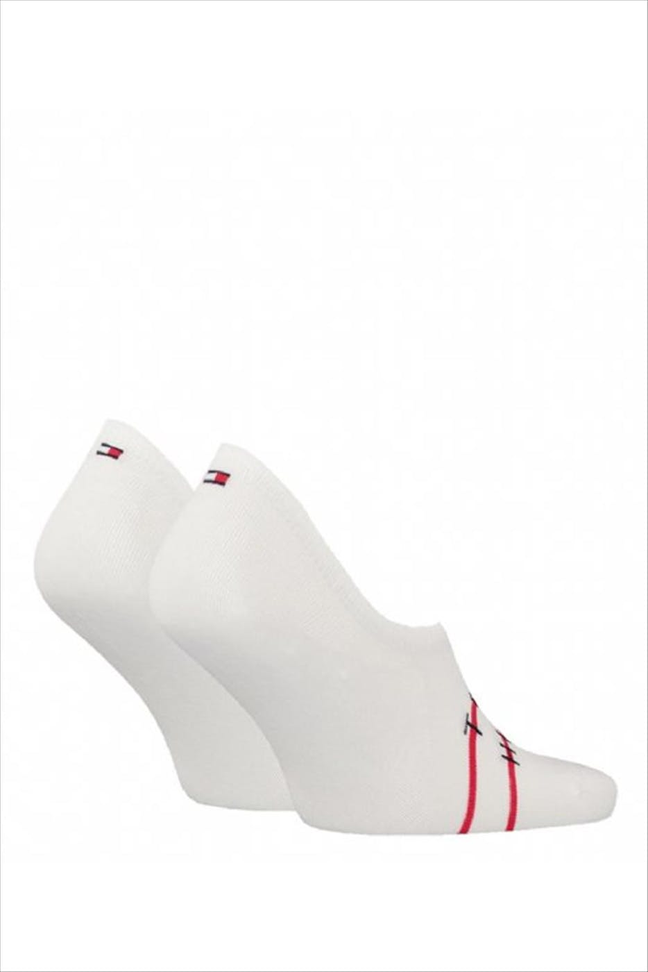 Hilfiger socks - Witte Red Line 2-pack sokken, maat: 43-46