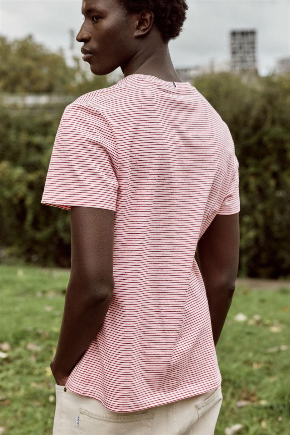 Faguo - Ecru-Rode Olonne T-shirt
