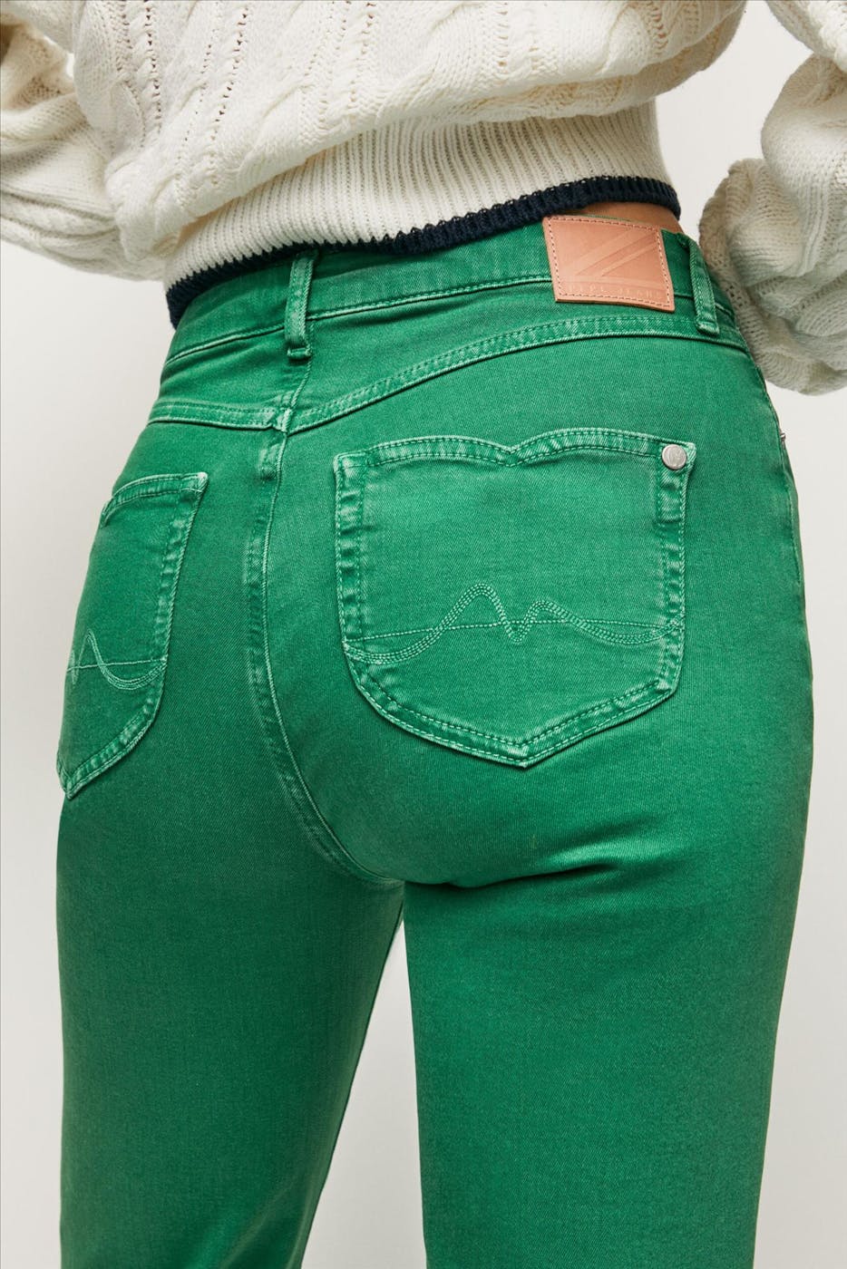 Pepe Jeans London - Groene Willa Flared jeans