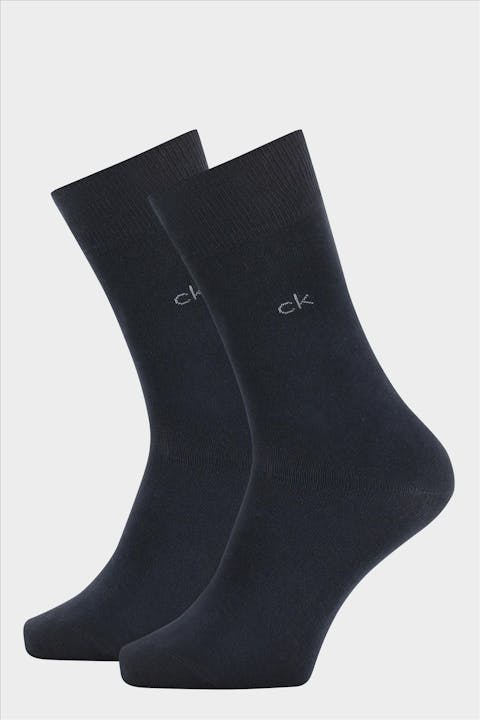 Calvin Klein - Donkerblauwe 2-pack Sock sokken, maat: 43-46