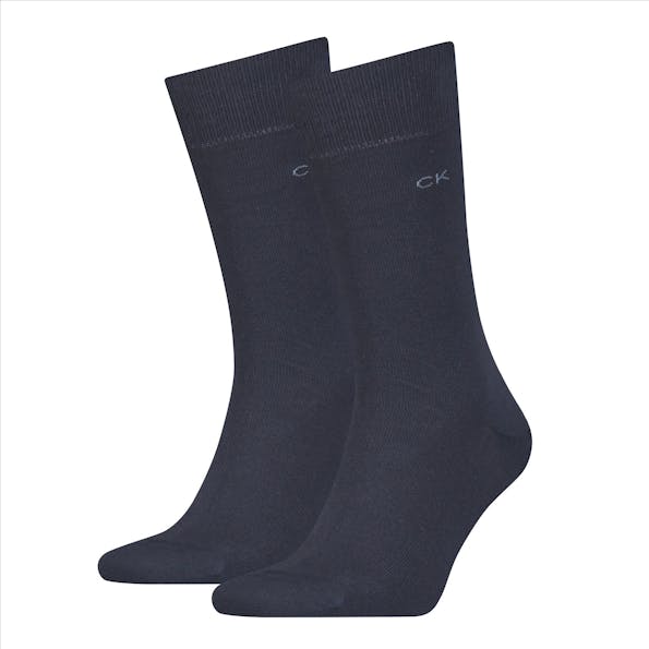 Calvin Klein - Donkerblauwe 2-pack Sock sokken, maat: 43-46