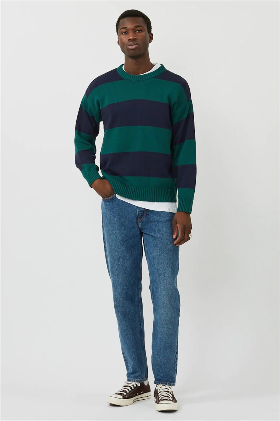 Minimum - Donkerblauw-groene Vago trui
