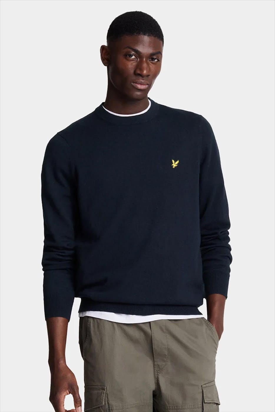 Lyle & Scott - Donkerblauwe Merino trui