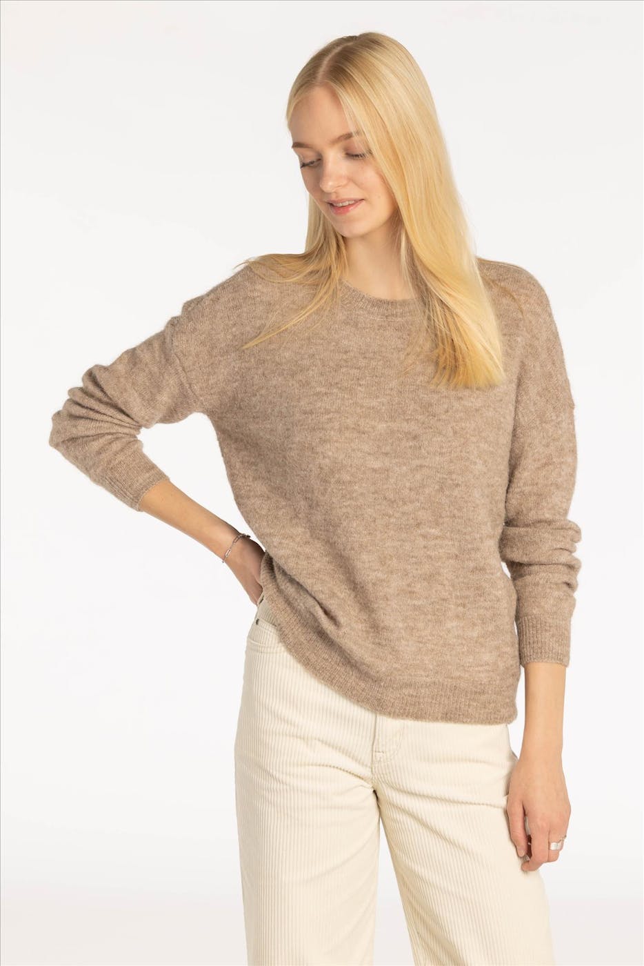 MOSS COPENHAGEN - Beige Femme Alpaca trui